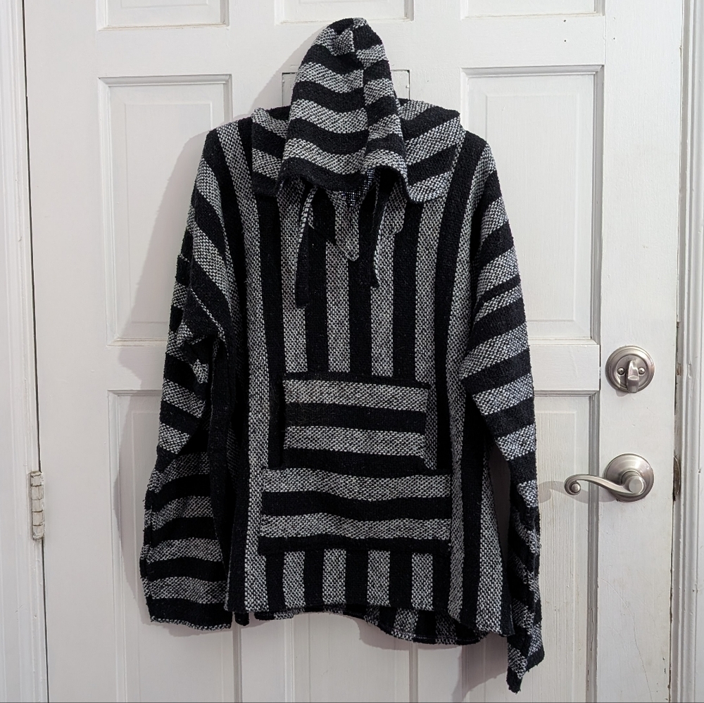 Striped Black and Gray Men's Sweater